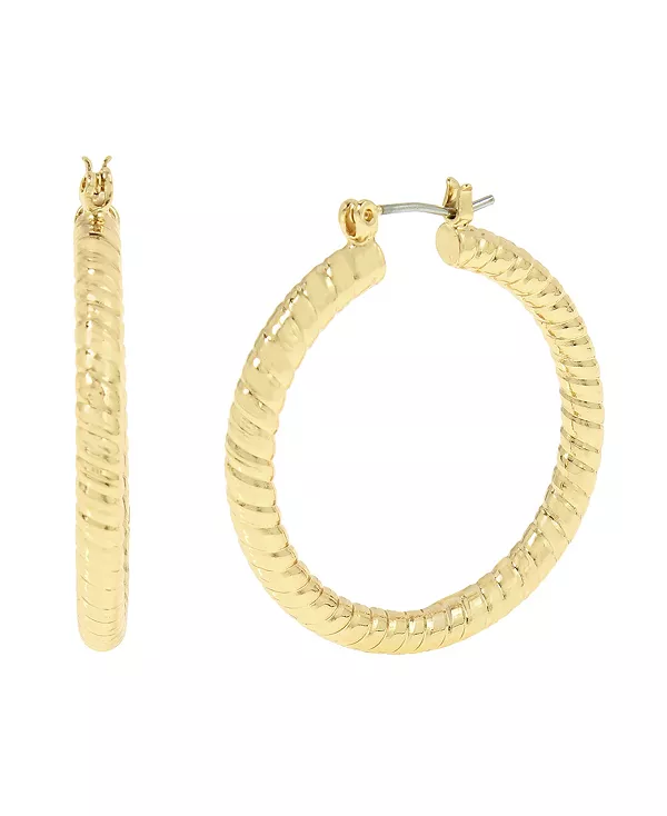 

Текстурированные серьги-кольца среднего размера Robert Lee Morris Soho, gold