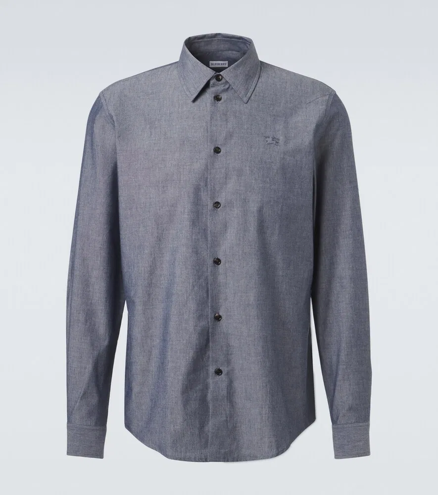 Рубашка EKD Burberry, хлопковая смесь, синий