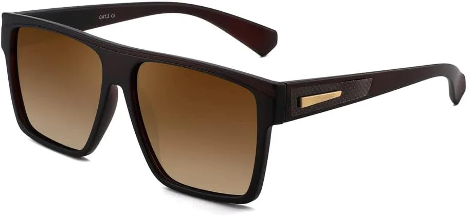 

Ретро большие квадратные солнцезащитные очки для женщин и мужчин, для вождения, большие солнцезащитные очки для женщин и мужчин, черные MTZJH, Brown Brown