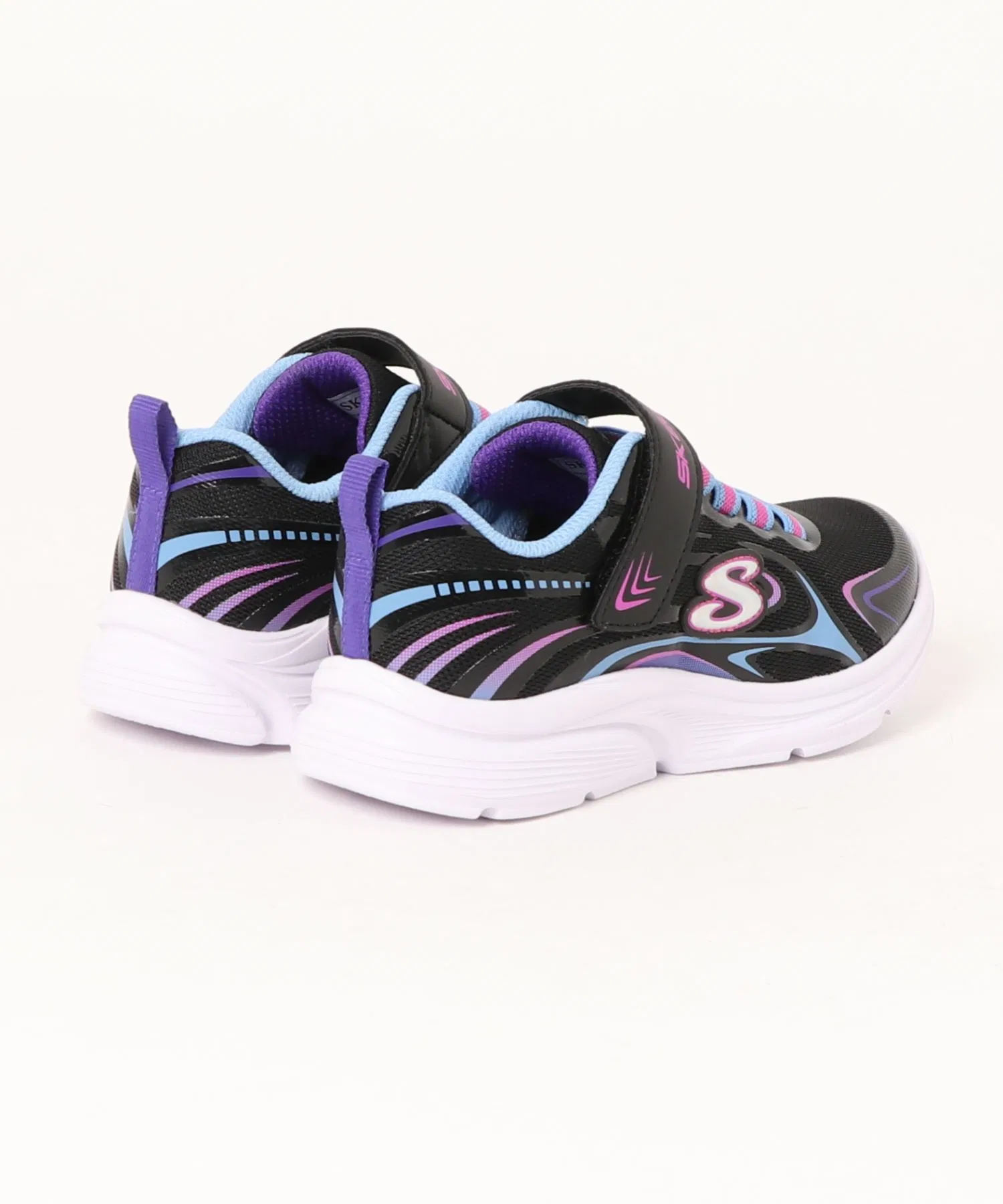 Детские кроссовки SKECHERS WAVY LITES - EUREKA SHINE чёрные — фото 2
