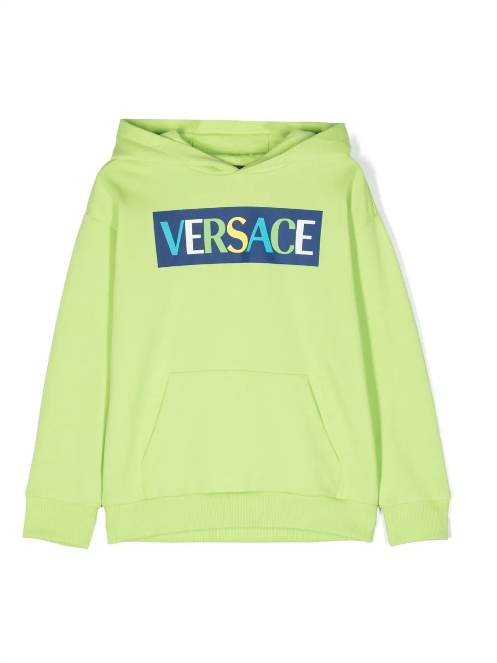 

Худи из джерси с логотипом Versace Kids, зеленый