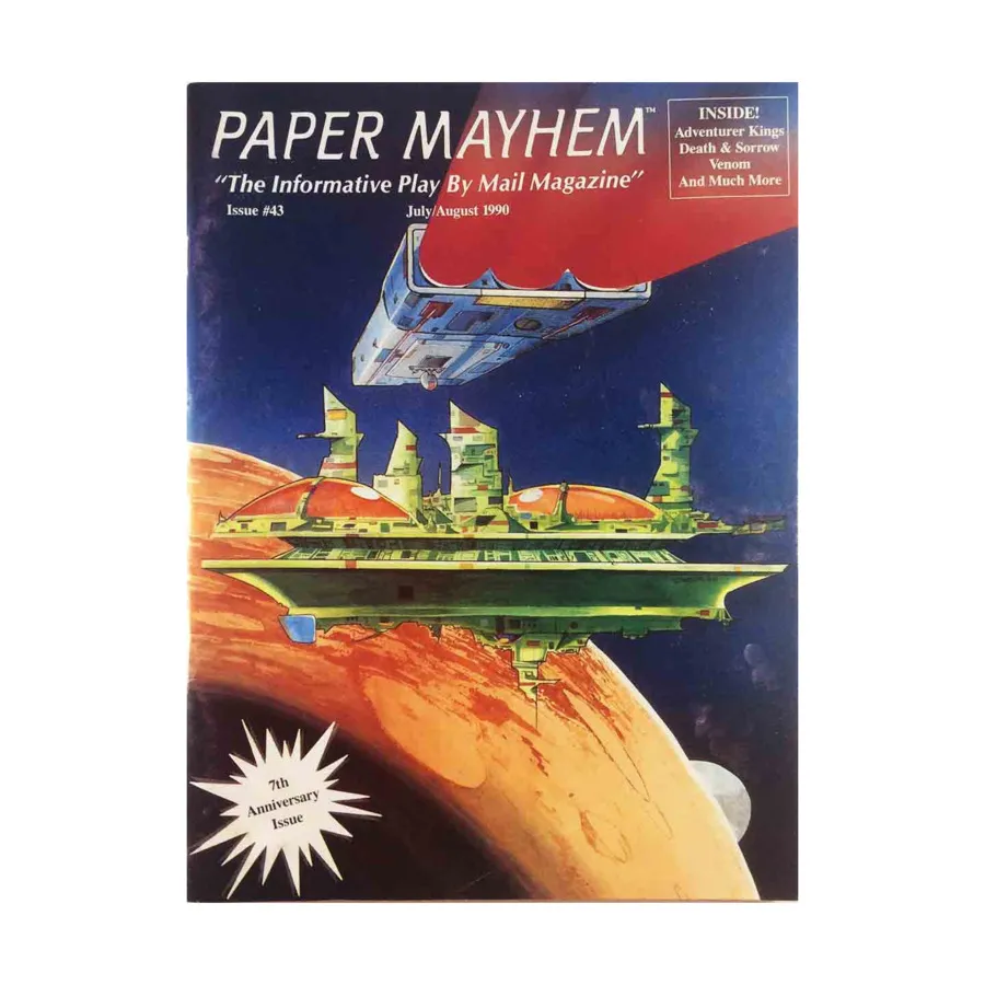 

Журнал #43 "Adventure Kings, Death & Sorrow, Venom", Paper Mayhem - The Informative Play-By-Mail Magazine