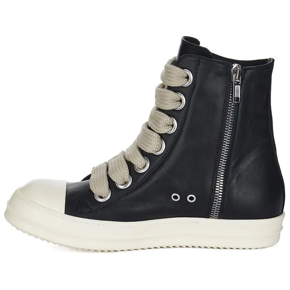 RICK OWENS Кроссовки для скейтбординга RO Jumbo Laces из коровьей кожи, мужские, черные