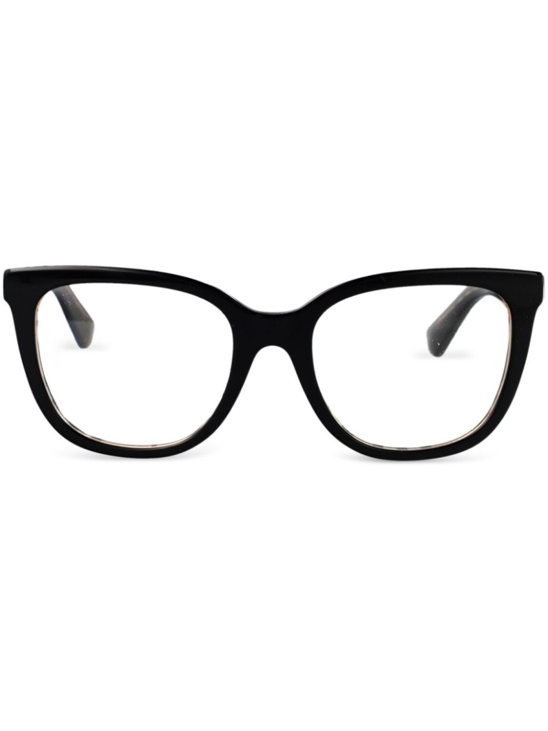 

Очки в винтажную клетку Burberry Eyewear, черный