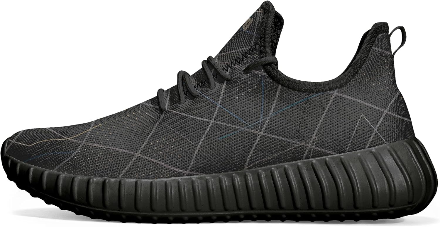 

Модные кроссовки с узором в виде алмазной сетки, современные мужские кроссовки Generic, черный