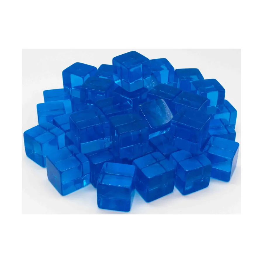 

d6 16 мм пустой синий прозрачный (50), Dice - Blank Dice