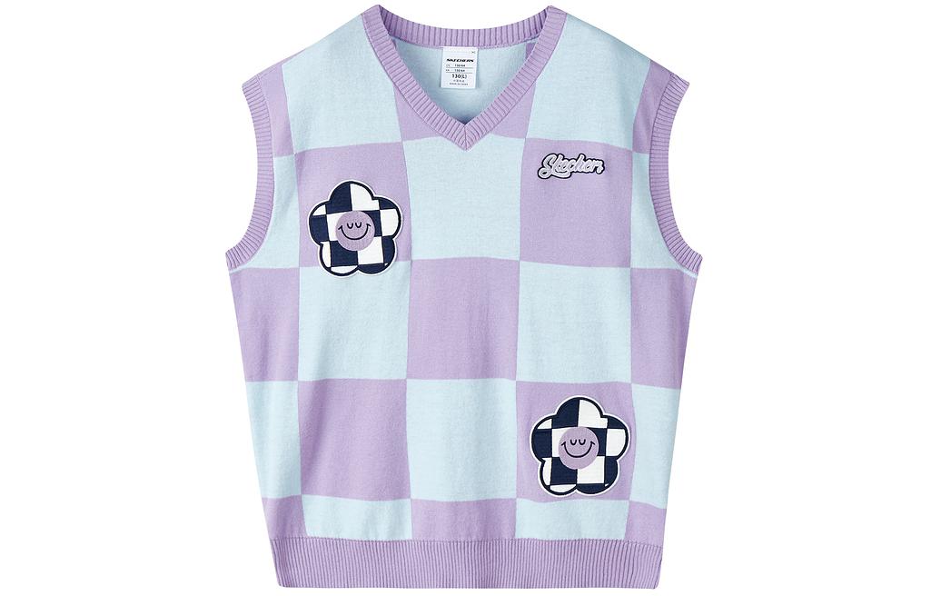 

Футболка майка в крупную клетку фиолетово-зеленая детская Skechers, Checkerboard Large Square Purple Green/0388