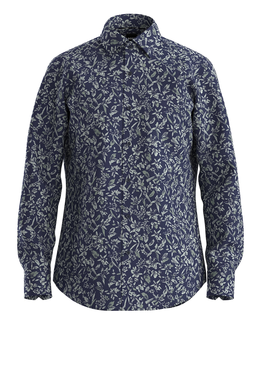 

Рубашка на пуговицах Comfort fit BOSS Joe mit floralem Muster, синий