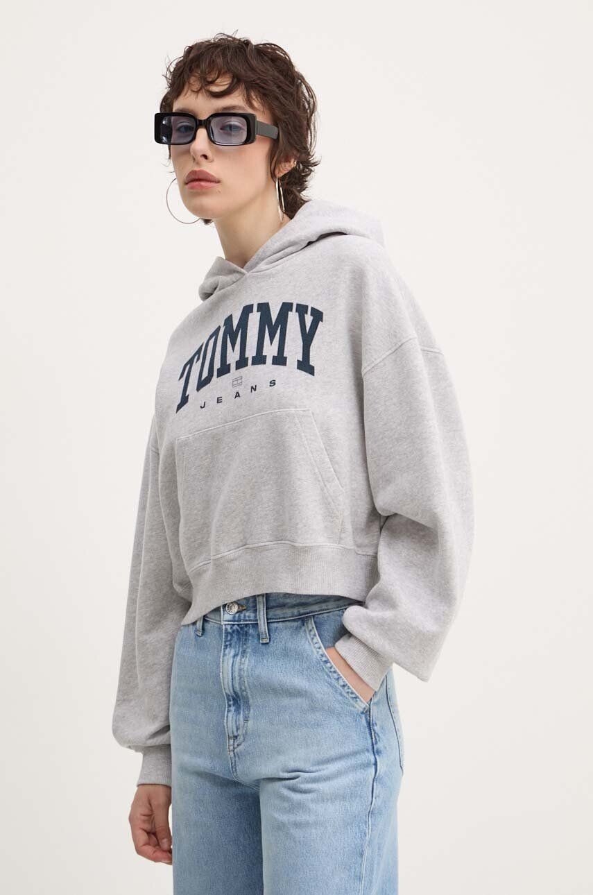 

Хлопковая толстовка Tommy Jeans, серый