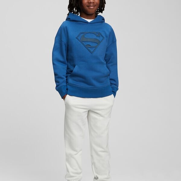 

Толстовка оверсайз с логотипом супермена Gap, синий