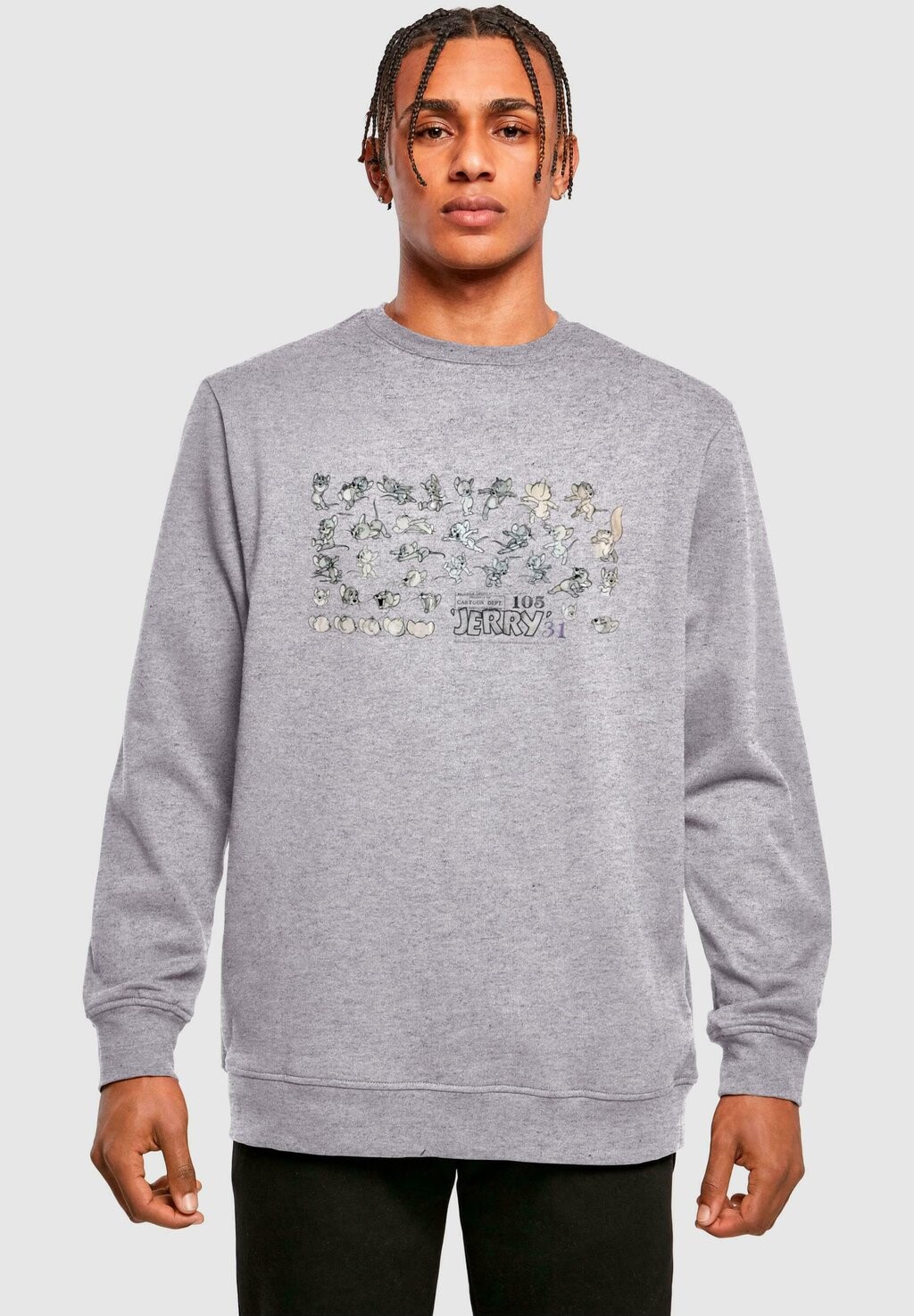 

Толстовка TOM AND JERRY CARTOON DEPT CREWNECK ABSOLUTE CULT, светло-серый