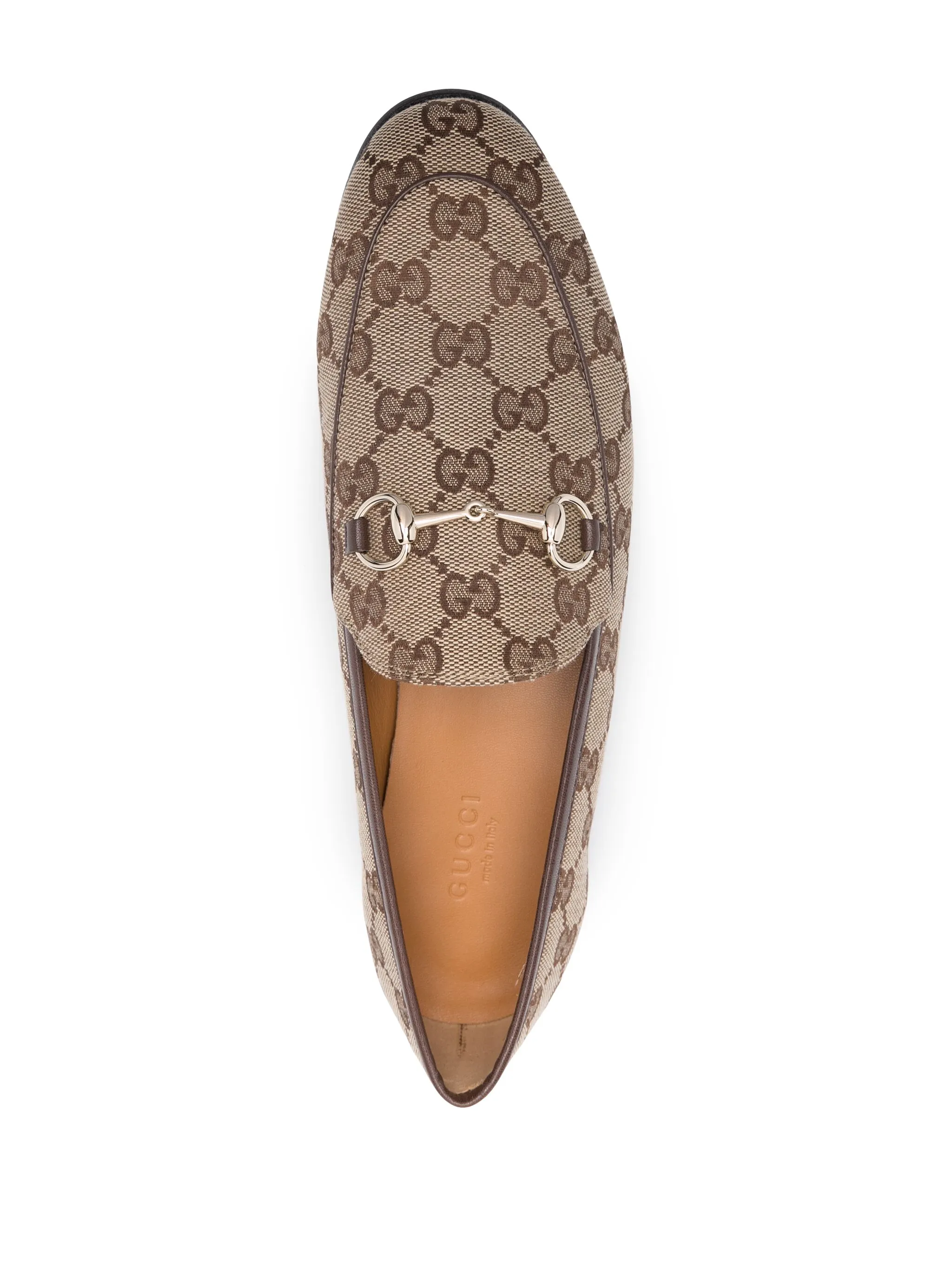 Лоферы Jordaan из канваса с узором GG Gucci, бежевый — фото 4