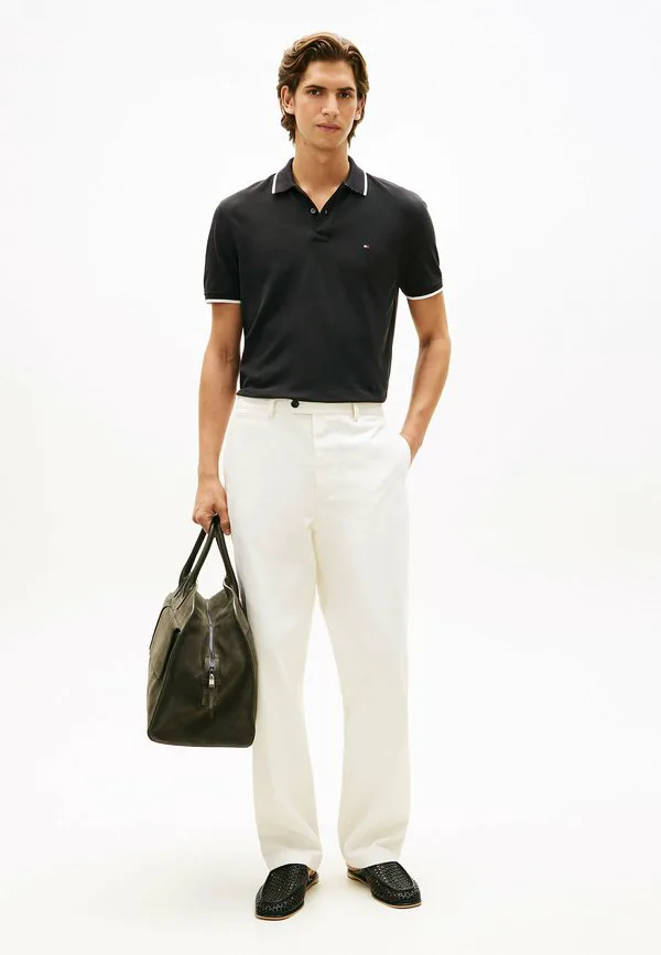 Рубашка-Поло прямого кроя с контрастной отделкой Tommy Hilfiger, Black — фото 2