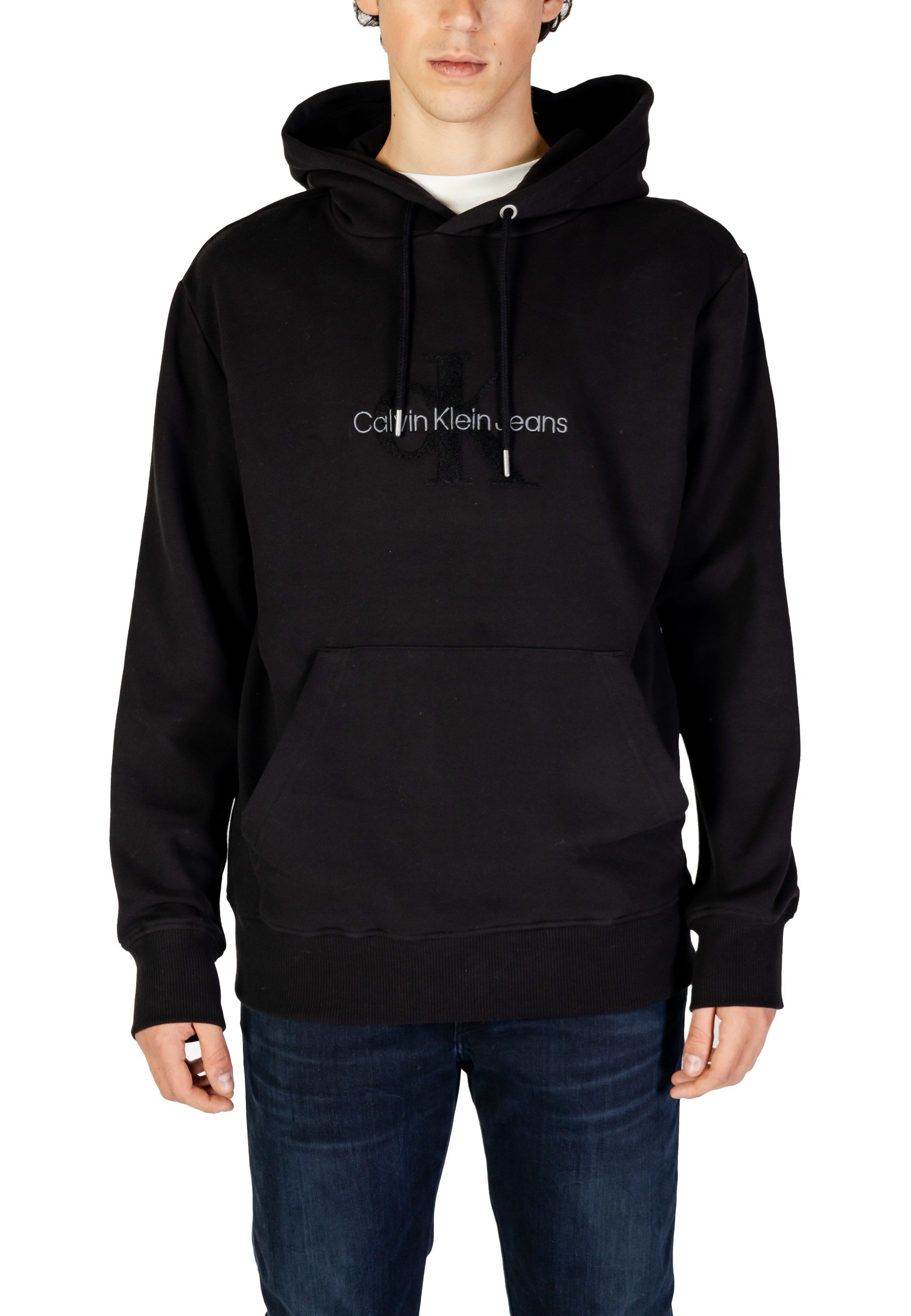 

Толстовка мужская Calvin Klein Jeans с капюшоном и карманом, черный