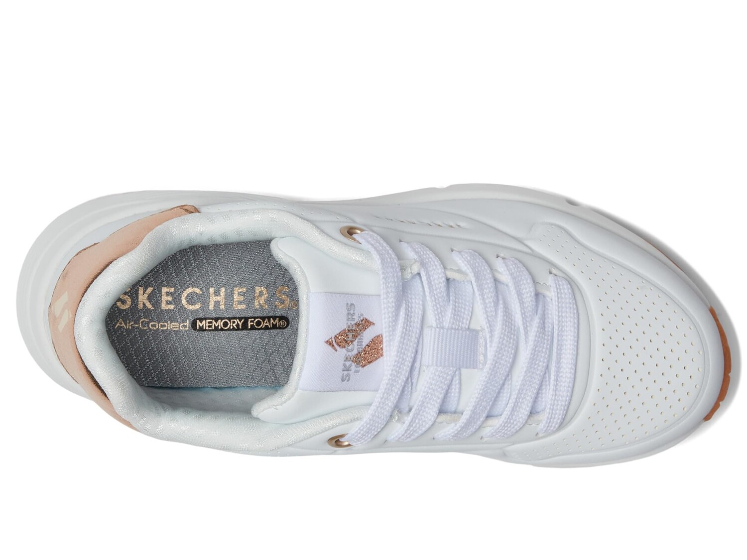 Кроссовки SKECHERS KIDS Uno Gen1 - Shimmer Away 310545L (Little Kid/Big Kid), белый — фото 3