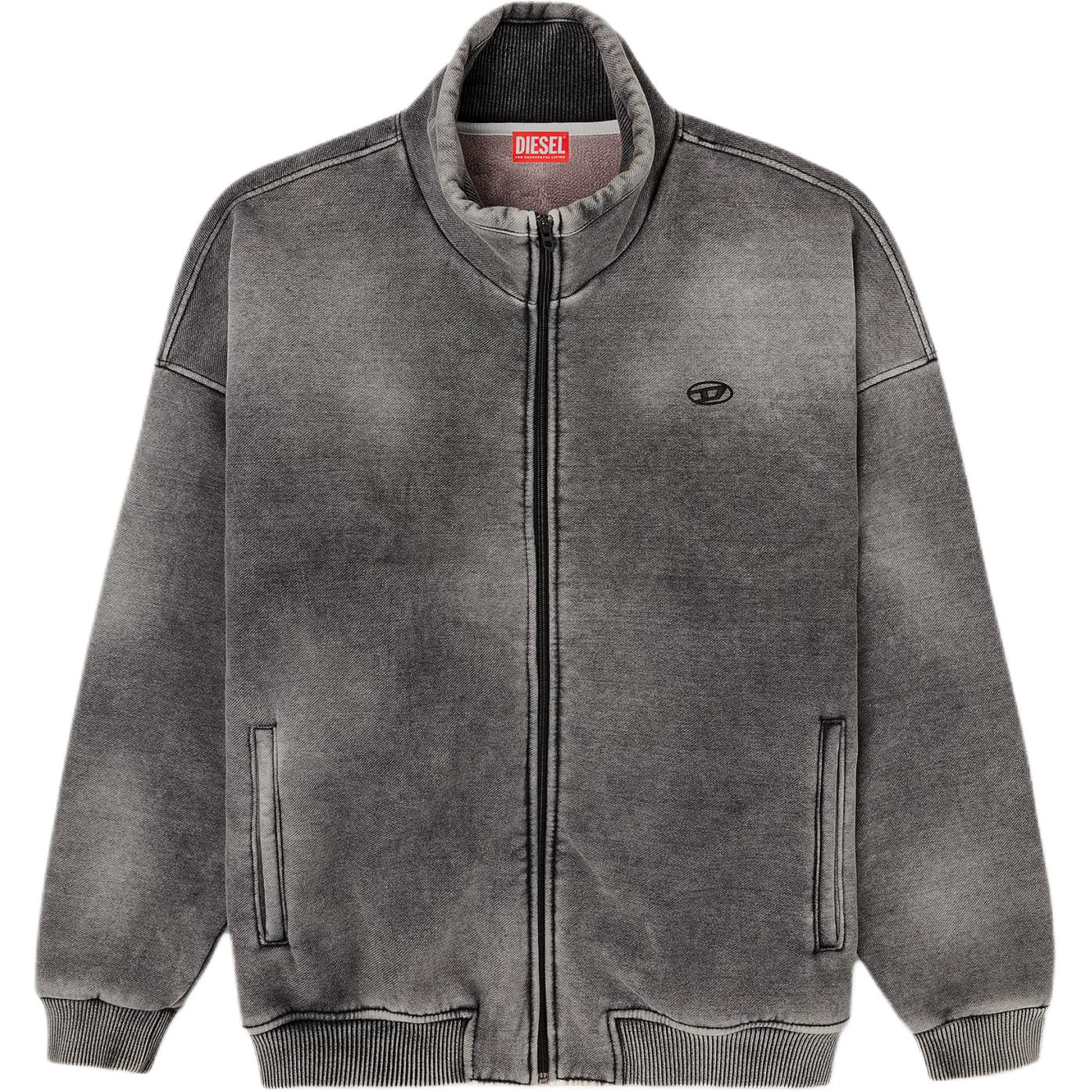 

Полно-застежка вышитая куртка DIESEL, серый