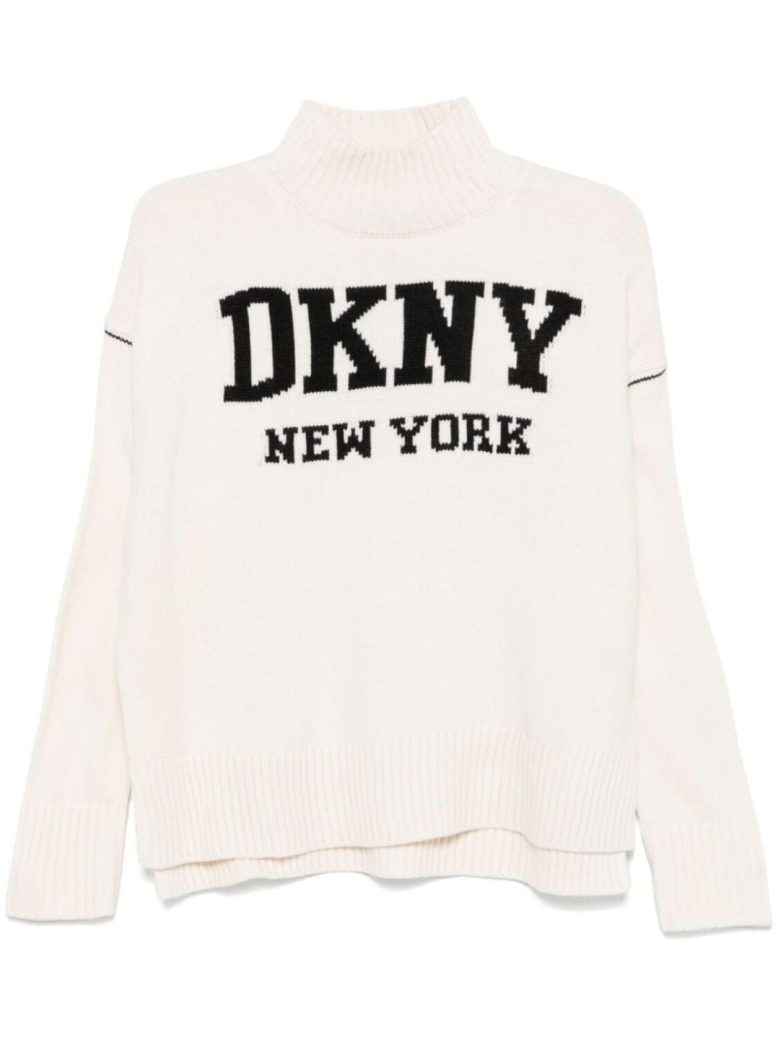 

DKNY логотип-интарсия свитер, белый