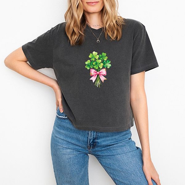 

Футболка с принтом Clover watercolor bouquet Simply Sage Market, Pepper