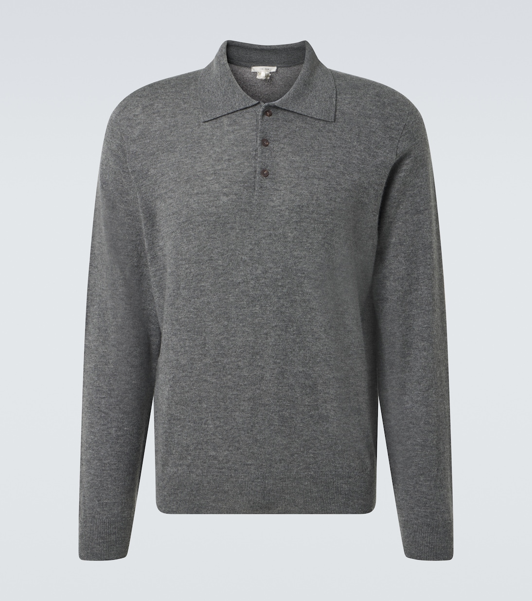 

Джемпер поло из кашемира Judi The Row, Medium Grey Melange
