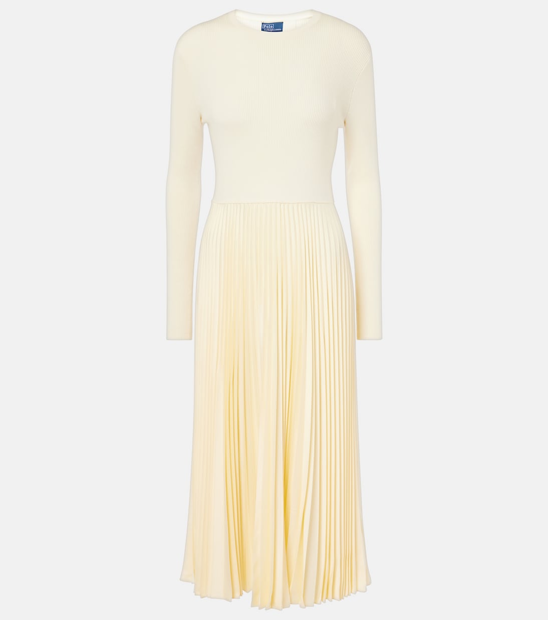 

Платье макси из смесовой шерсти Polo Ralph Lauren, Antique Cream