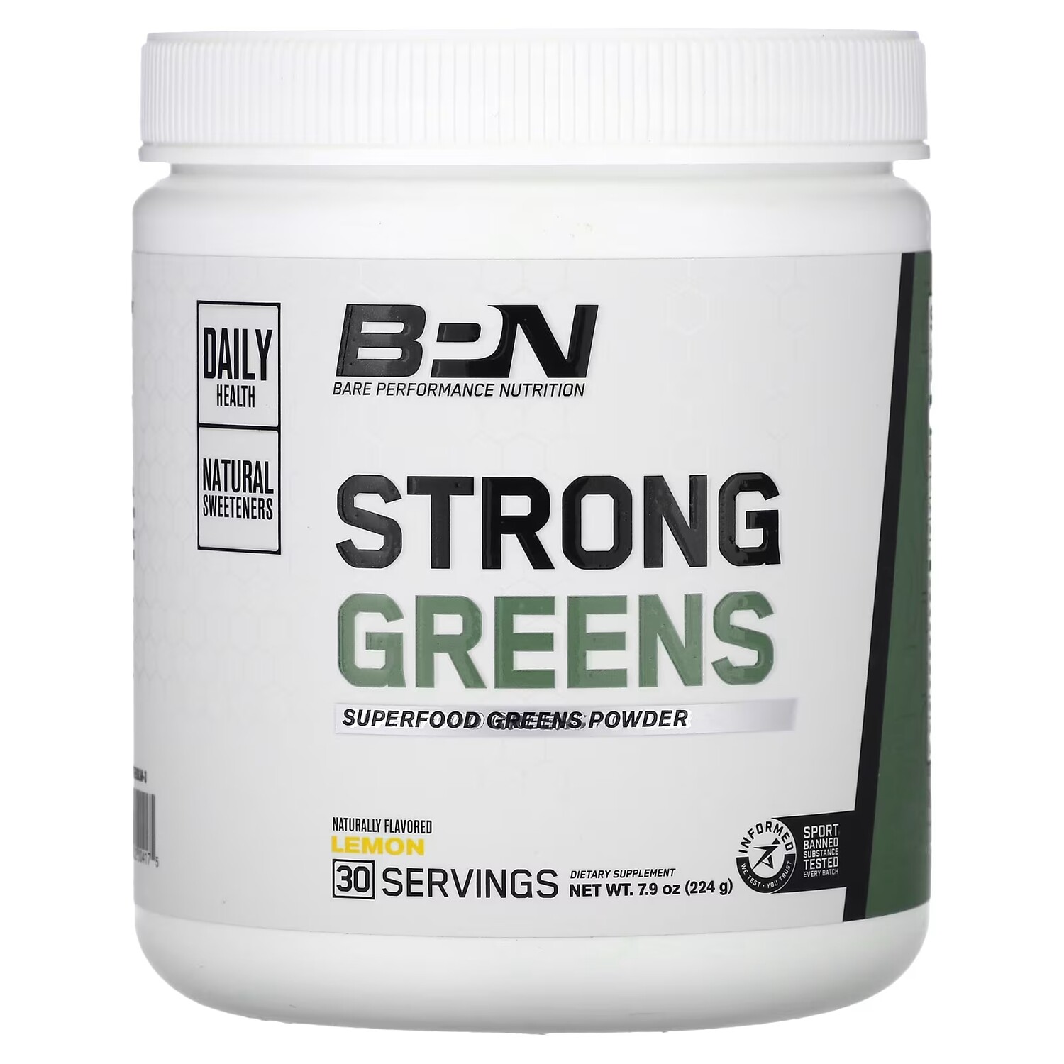 

Пищевая добавка Bare Performance Nutrition Strong Greens Superfood Greens Powder лимон, 224 г