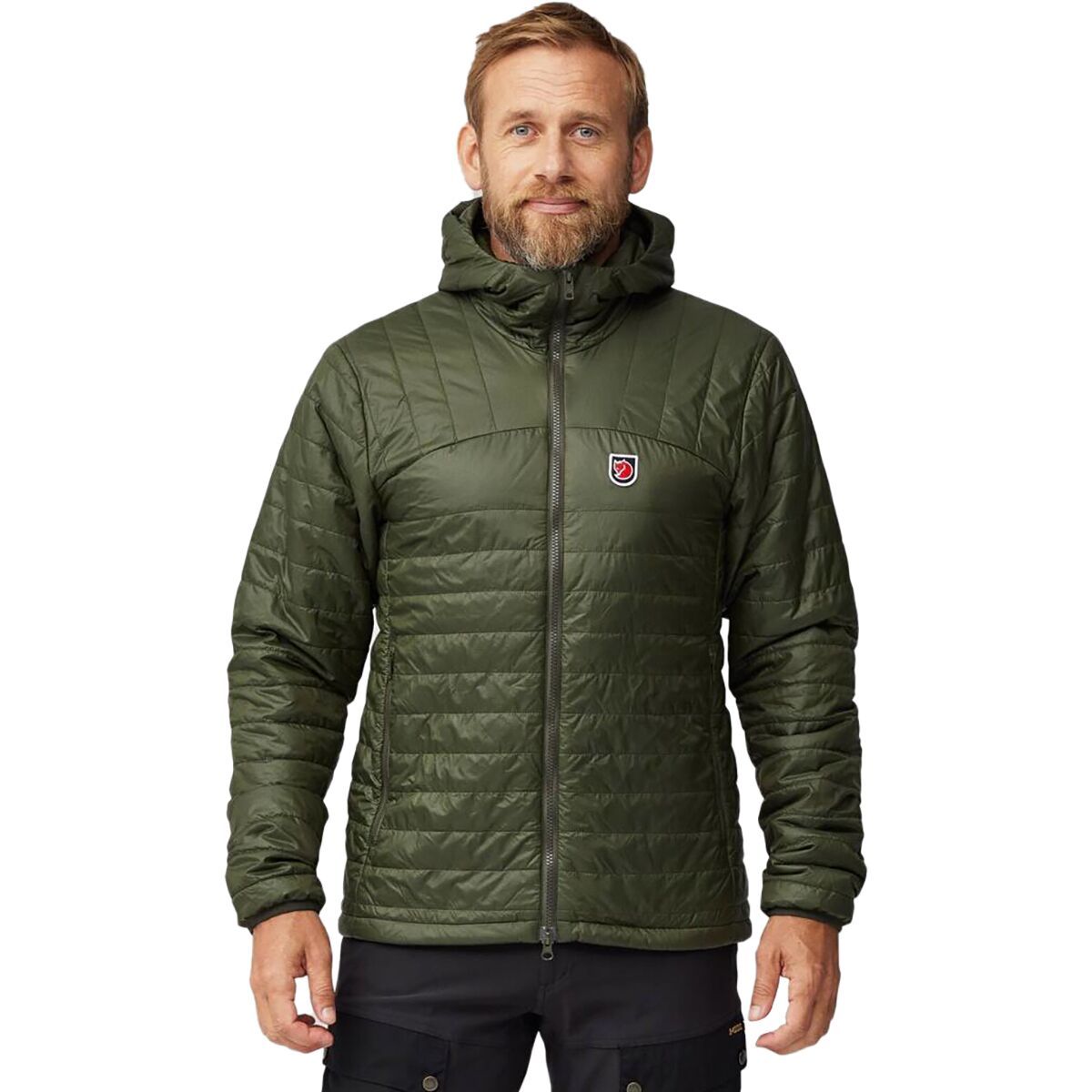 

Экспедишн худи с капюшоном x-latt Fjallraven, цвет deep forest