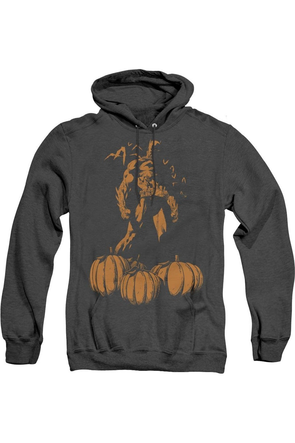

Толстовка с капюшоном Batman A Bat Among Pumpkins для взрослых Heather Gildan, черный