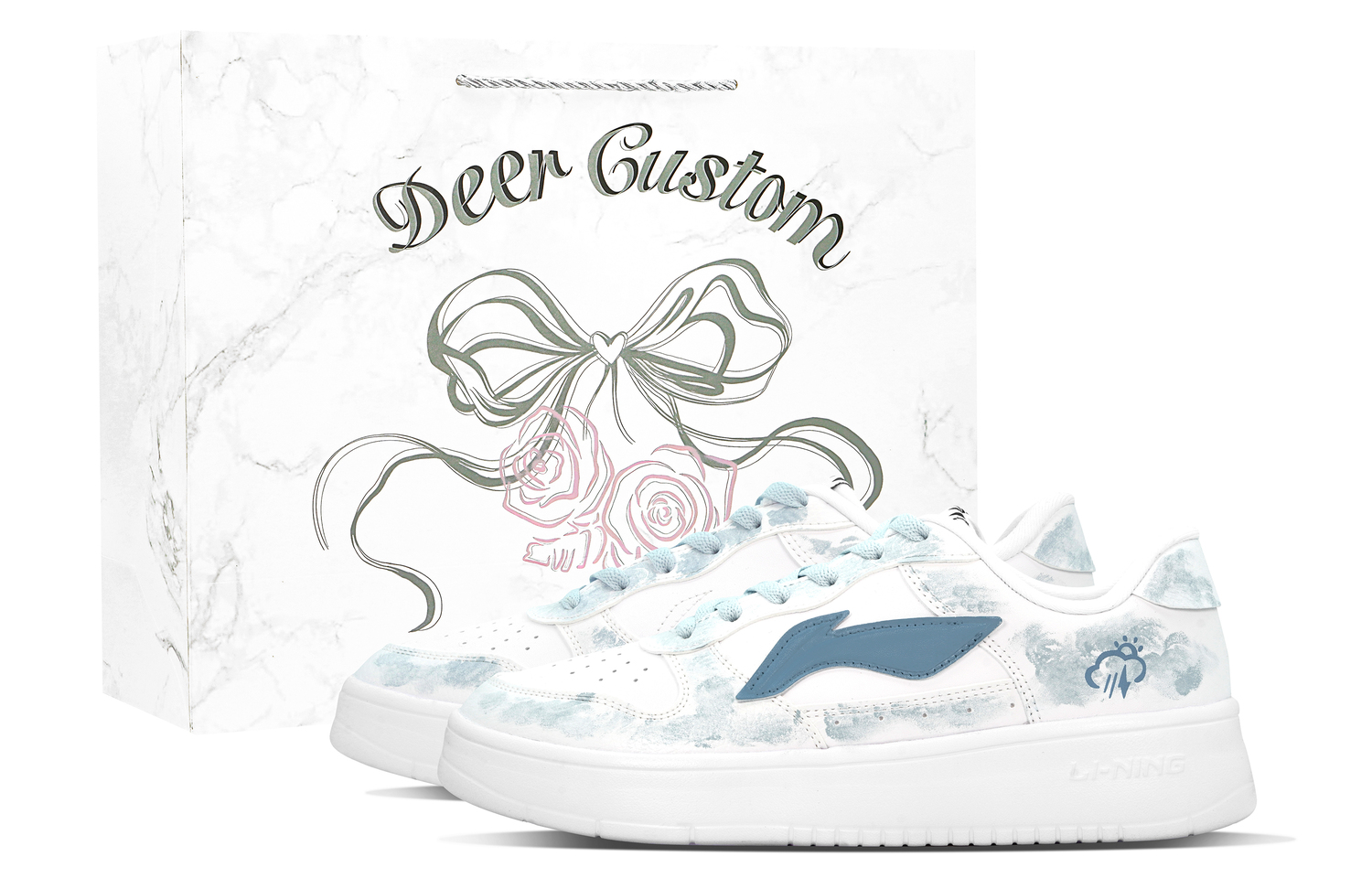 

LINING Непромокаемые противоскользящие амортизаторы для понтонных лодок низкие скейтерские кроссовки мужские white blue