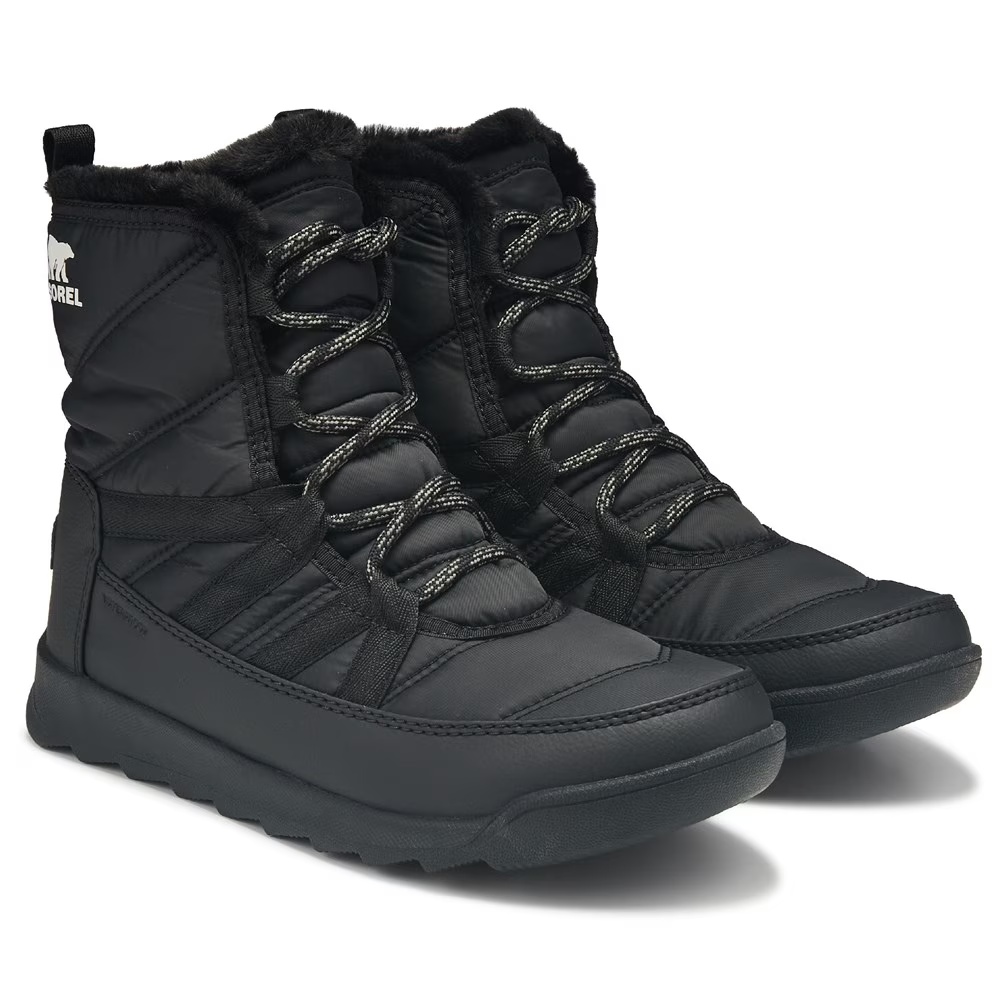 Зимние ботинки женские Sorel Whitney II Plus стеганые водонепроницаемые, черный