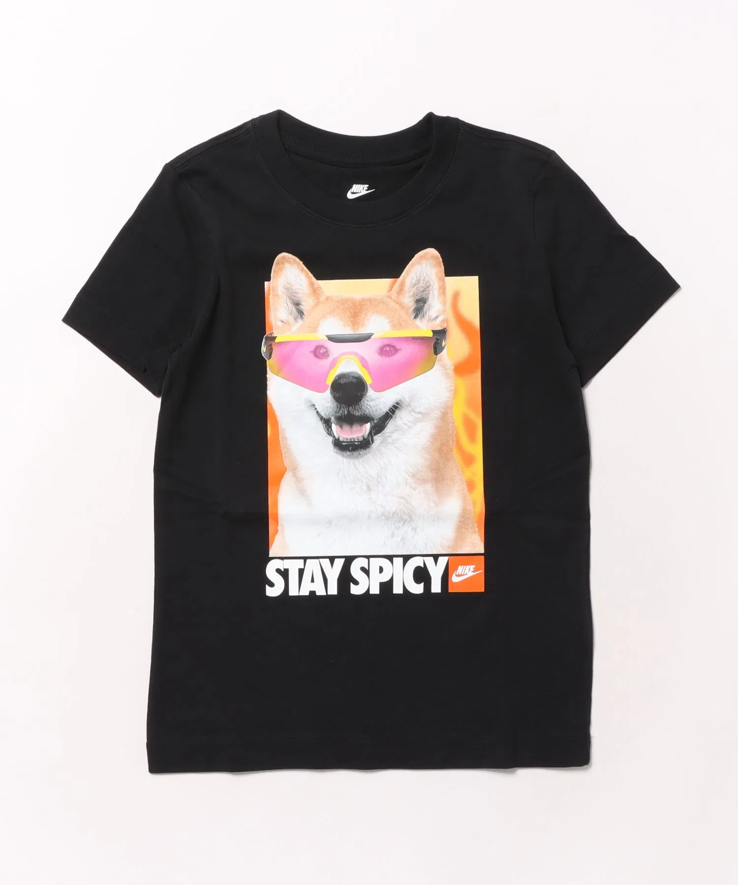Детская футболка NIKE K TEE PHOTO SHIBA с коротким рукавом чёрная