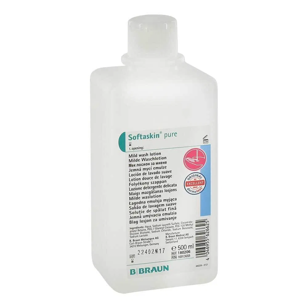 Лосьон B. Braun — Для мытья Softaskin Pure во флаконе с дозатором, 500 мл