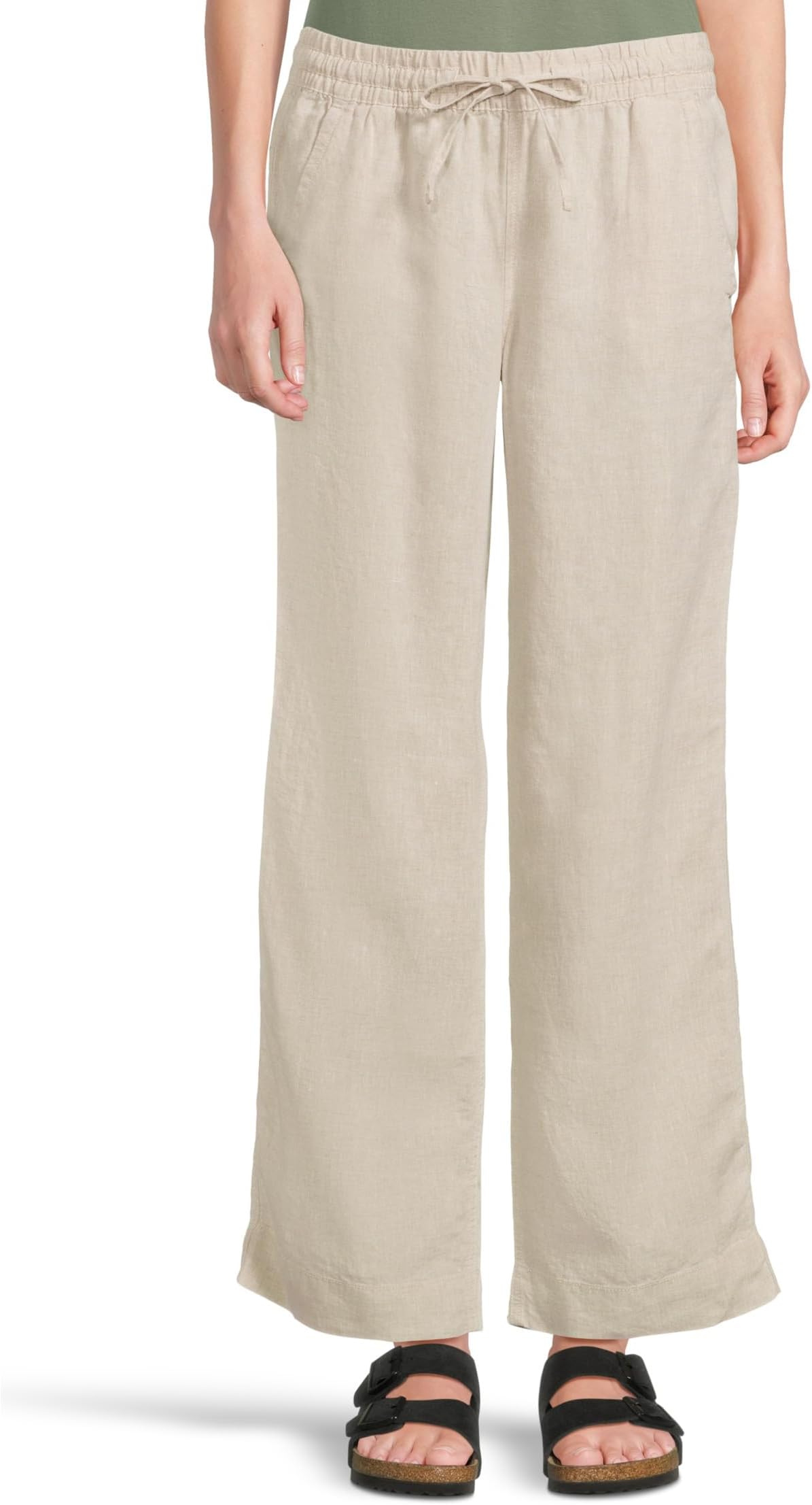 

Брюки L.L.Bean Premium Linen Breezy Striped Pull-On Pants, цвет Oatmeal