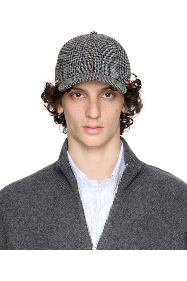 

Бейсболка Prince of Wales из охотничьего твида Thom Browne, серый