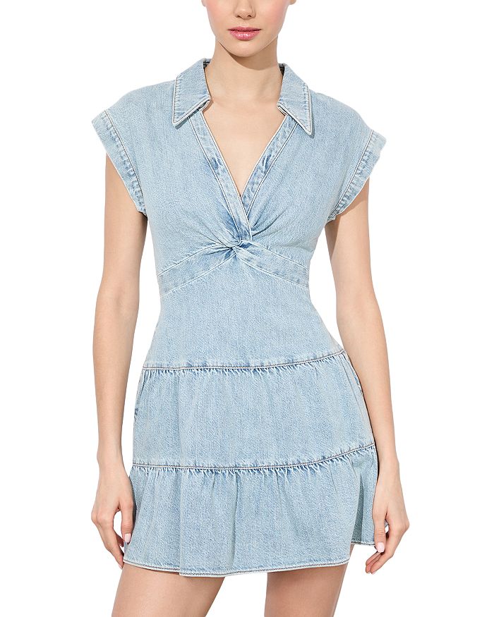 

Платье Mila с перекрученным передом Alice and Olivia, синий
