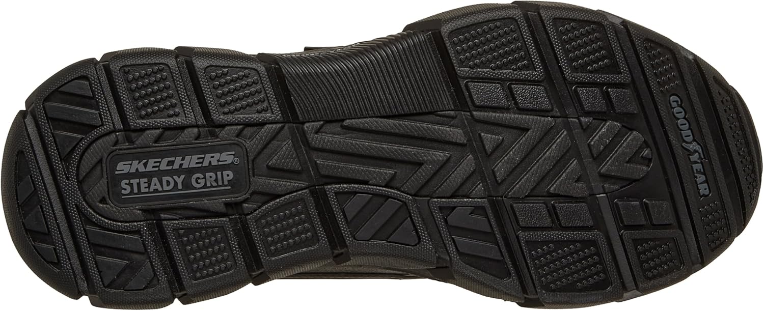 Мужские ботинки Skechers John Deere слипоны средней посадки водонепроницаемые Chelsea Duckboot с резиновой подошвой Goodyear, черный — фото 4