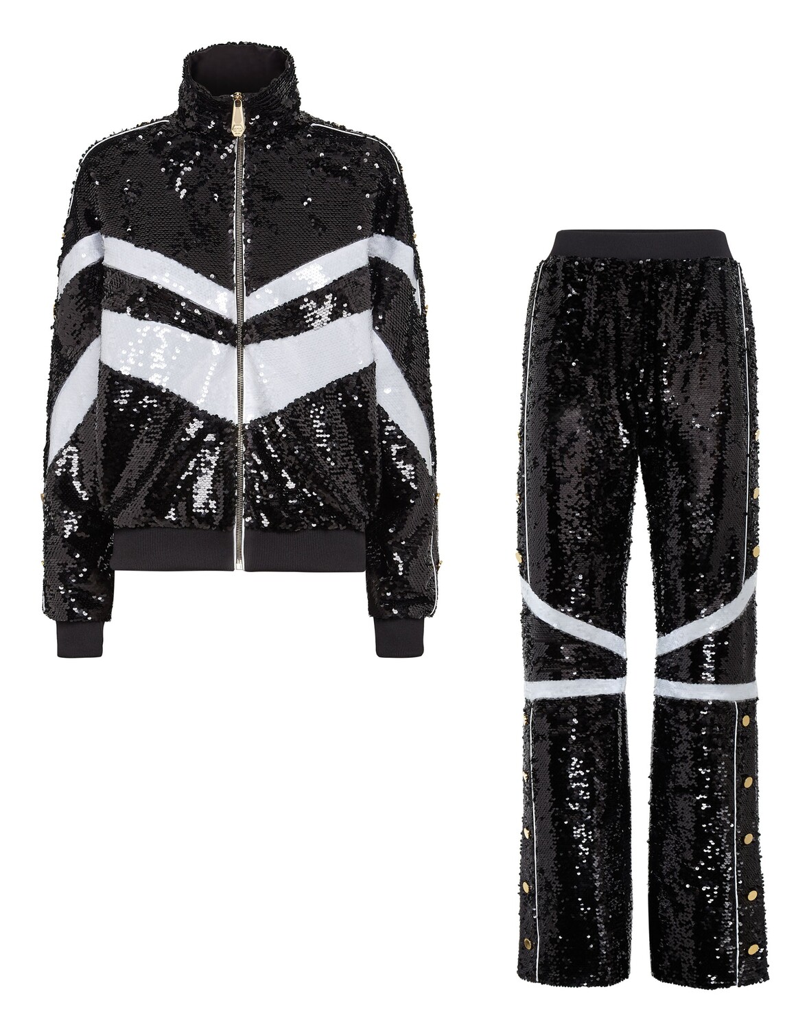 

Топ/Брюки Спортивный костюм с кристаллами Philipp Plein, черный