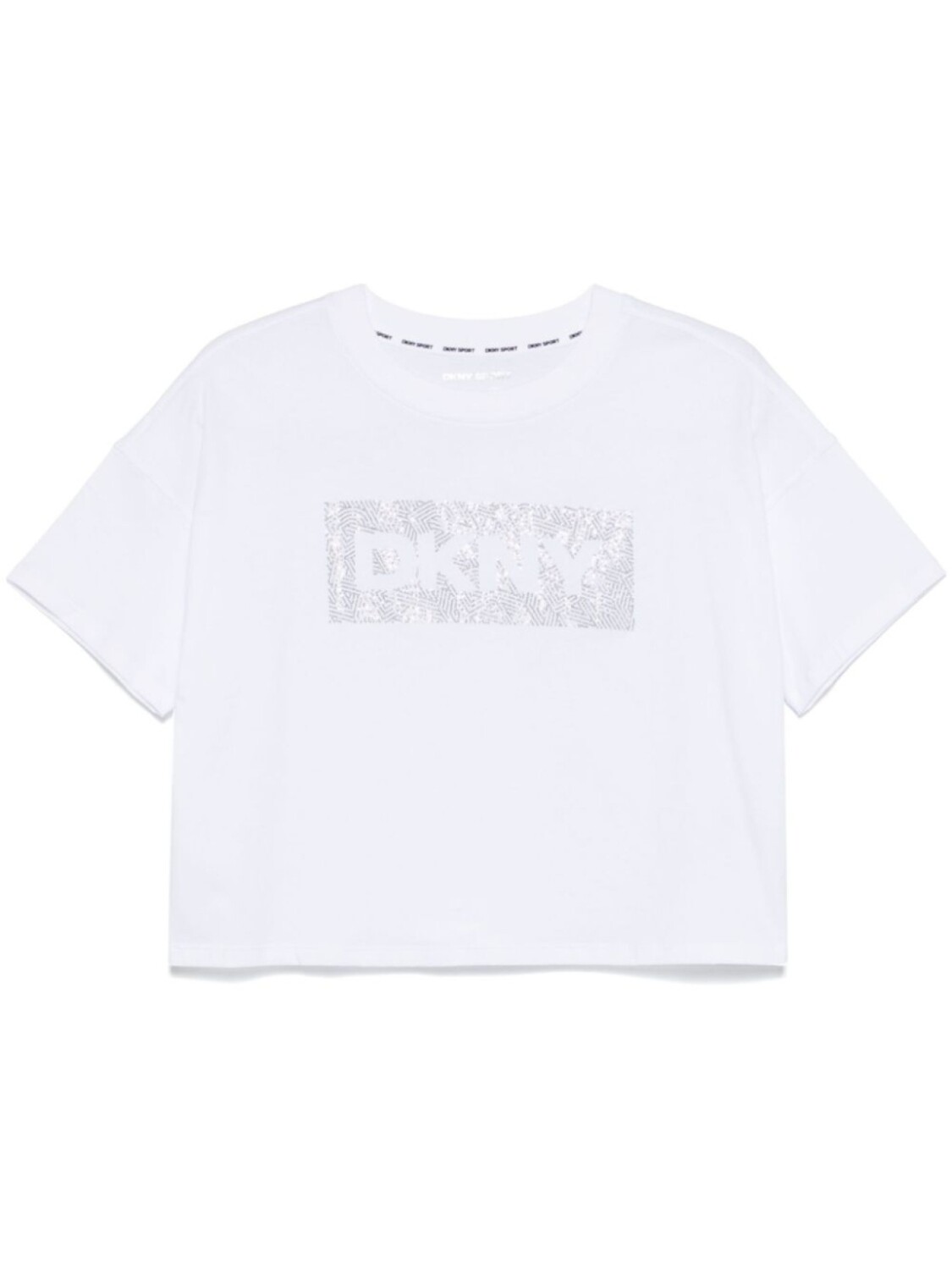 

Укороченная футболка DKNY, белый