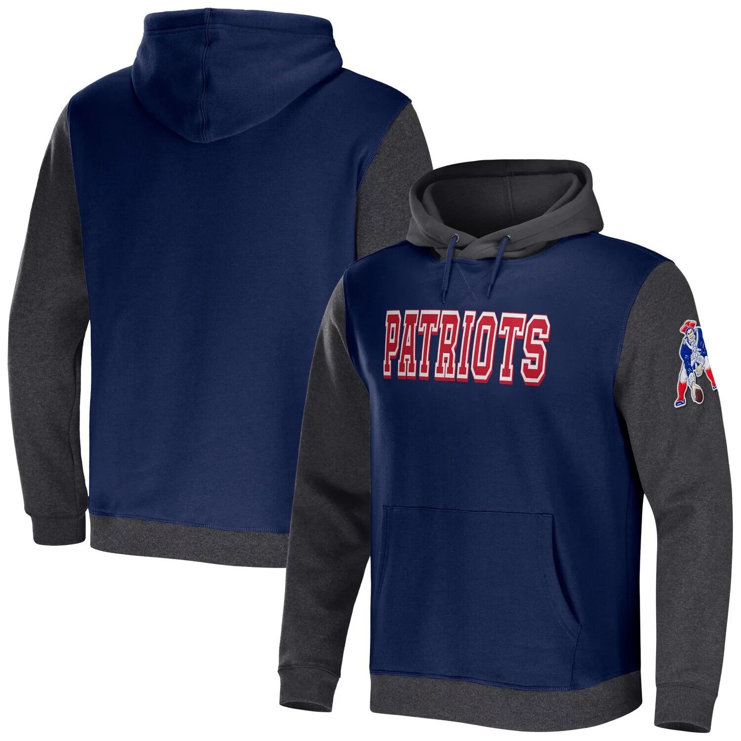 

Мужская коллекция NFL x Darius Rucker от Fanatics темно-синий/серый пуловер с капюшоном New England Patriots с цветными блоками