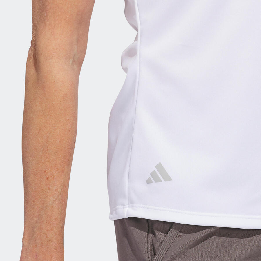 Женская рубашка-поло для гольфа - ADIDAS белая — фото 4