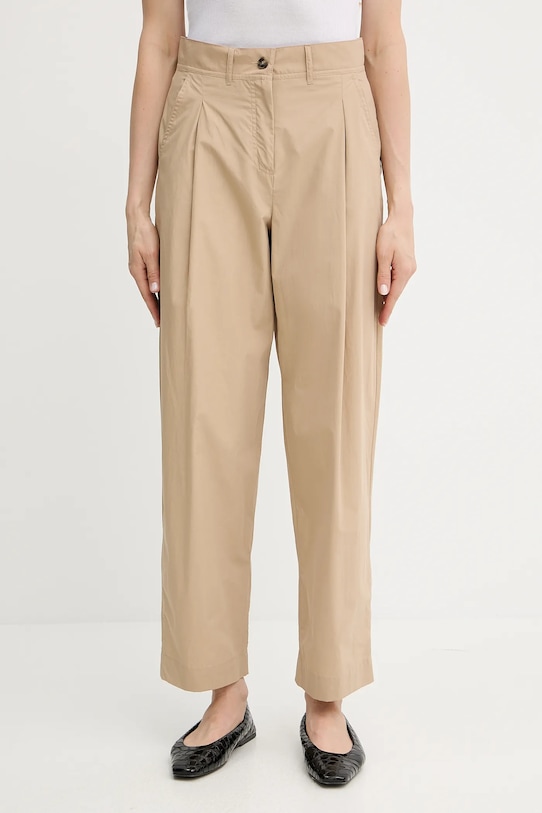 

Хлопковые брюки Weekend Max Mara, бежевый