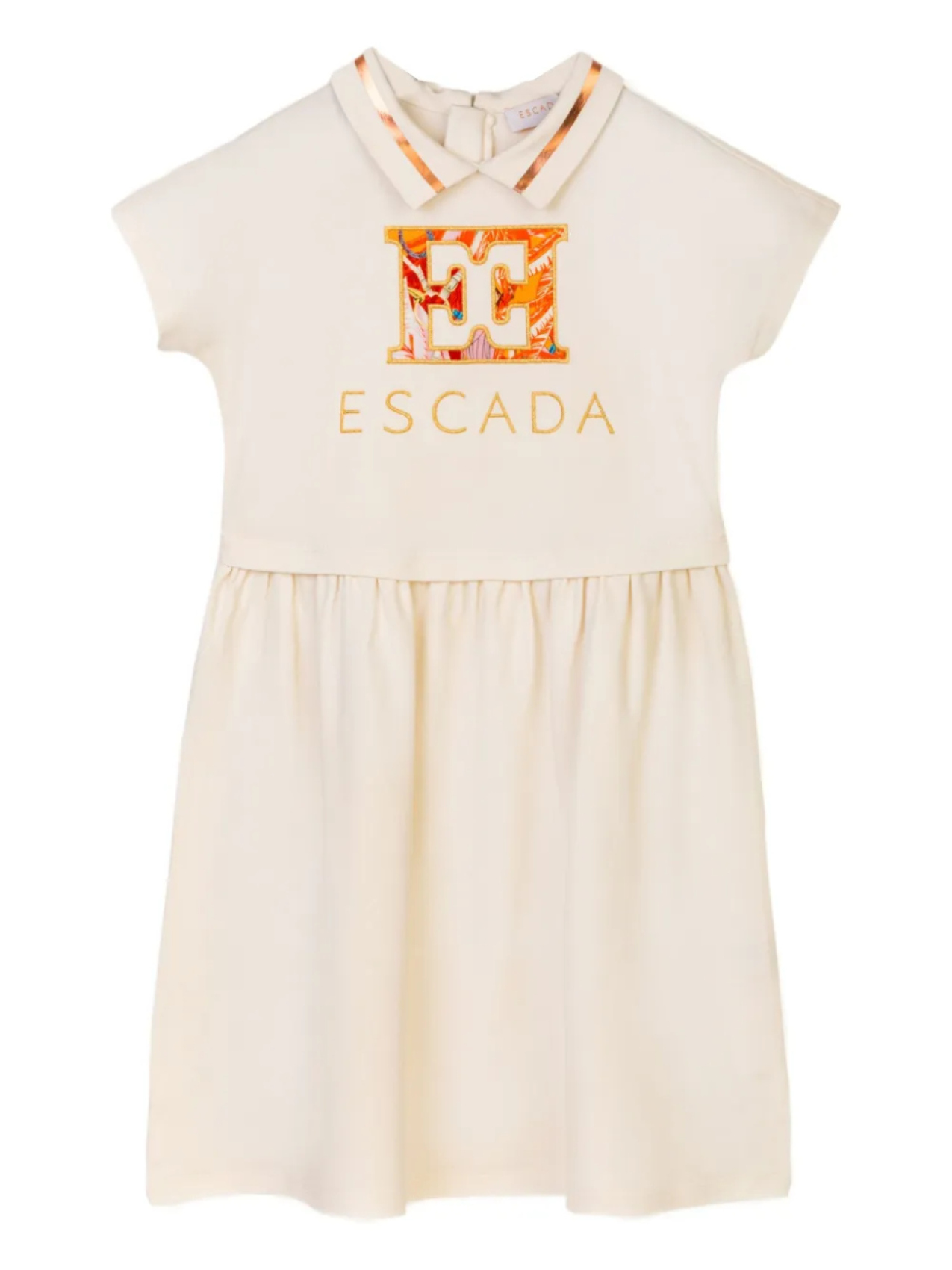 

Платье Escada Kids с вышитым логотипом, нейтральный