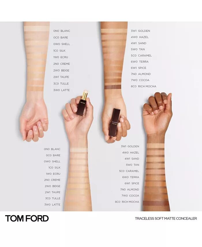 Мягкий матовый консилер Traceless Tom Ford, цвет 1C0 Silk (Light Skin With Pink Undertones) — фото 3