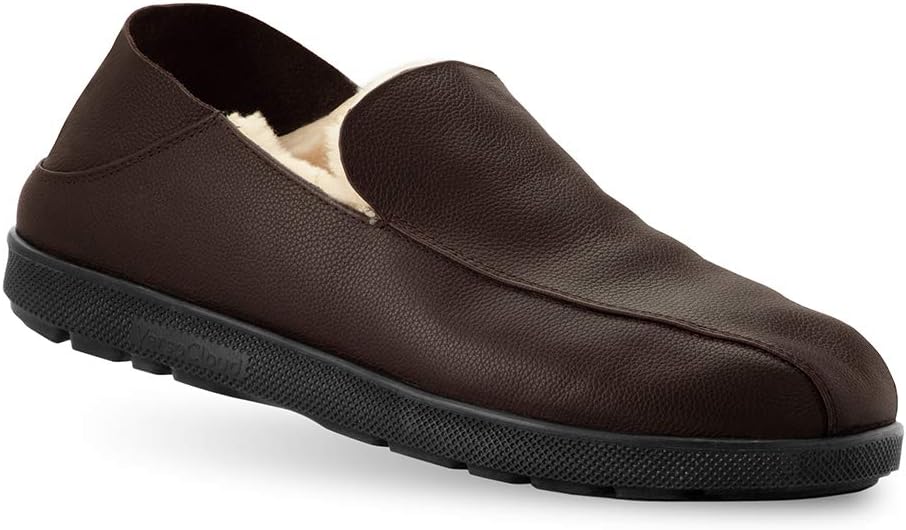 

Мужские тапочки Gravity Defyer G-Defy Salazar - домашние тапочки VersoCloud из итальянской кожи с шерстяной подкладкой и поддержкой свода стопы, коричневый