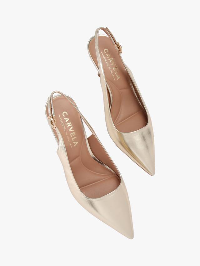 Spirit Slingback туфли-лодочки на каблуке с острым носом Carvela, Gold — фото 3