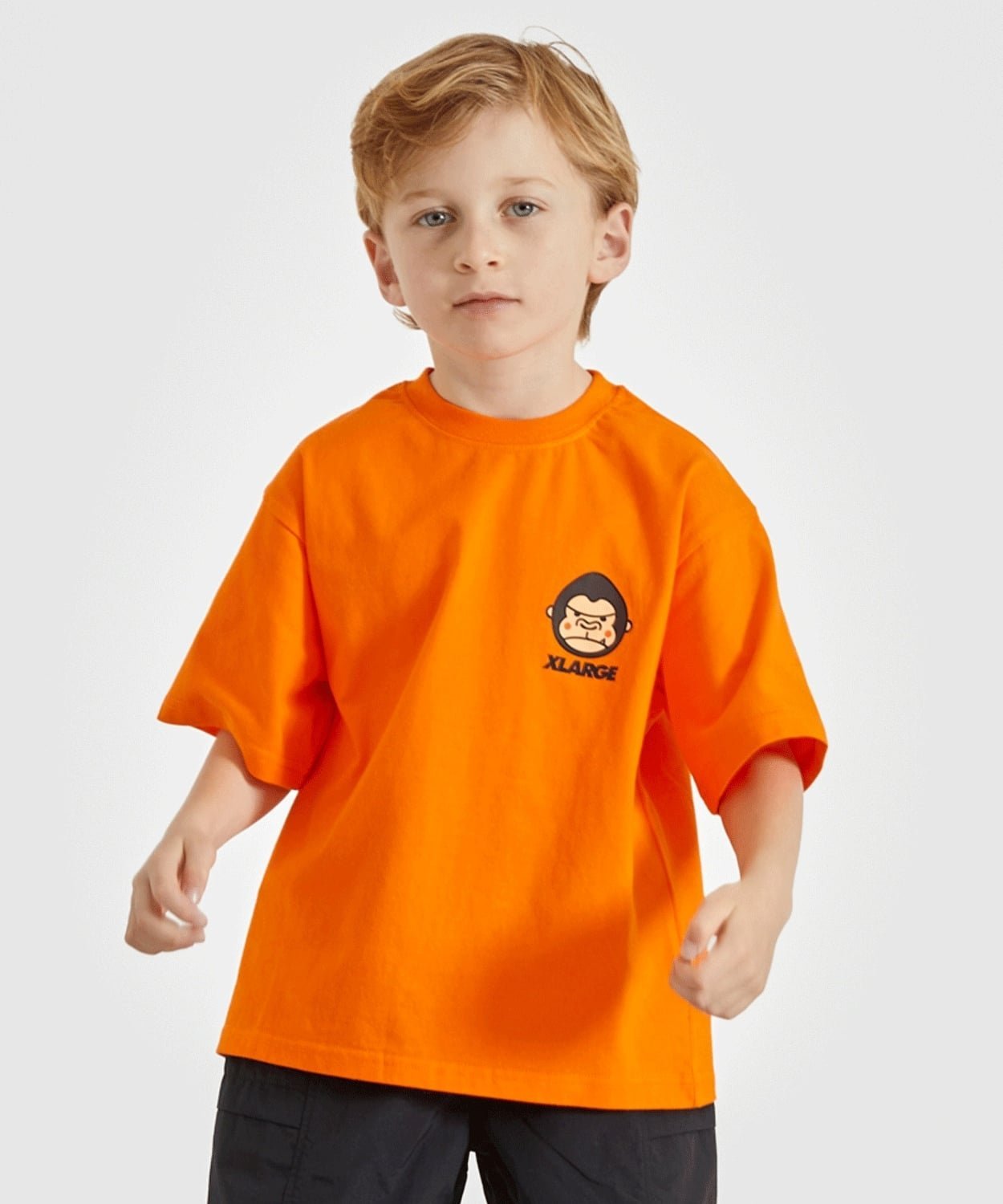 Забавная футболка с коротким рукавом и изображением гориллы и одной точки XLARGE KIDS, Orange