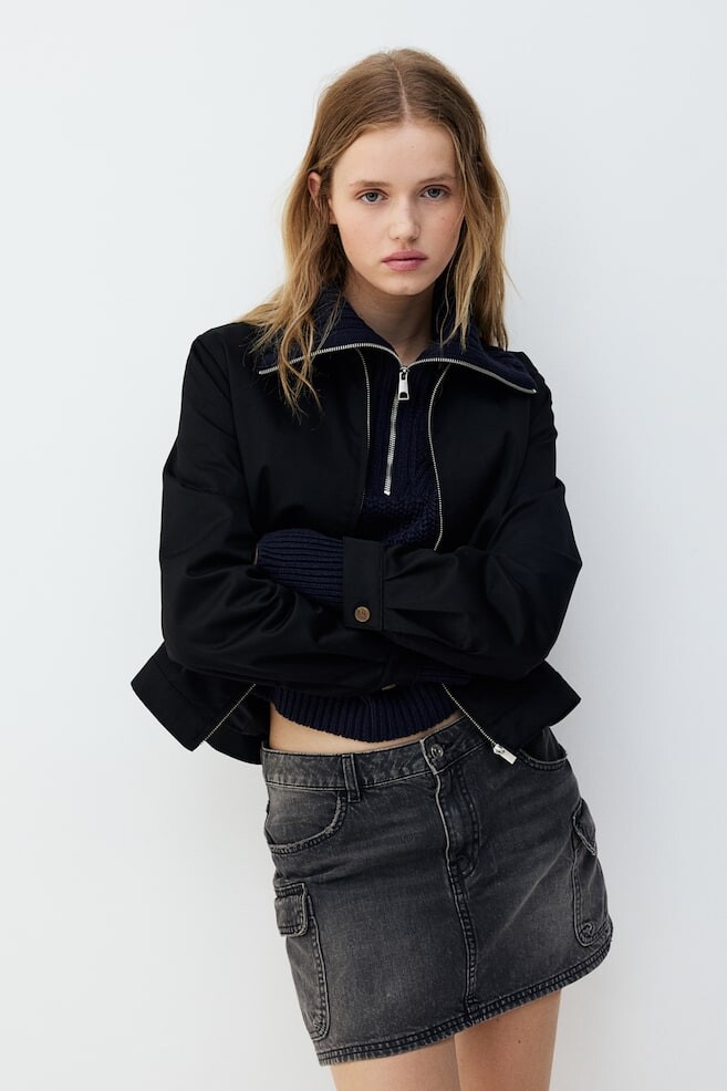 

Саржевая куртка H&M, черный