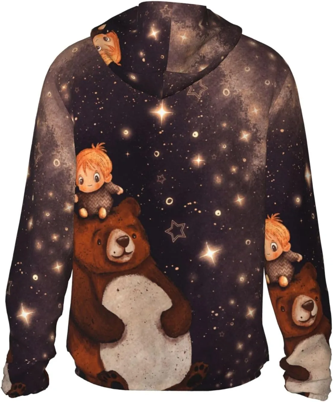 Толстовка с капюшоном Teddy Bear, защита от солнца, легкая, на молнии — фото 4