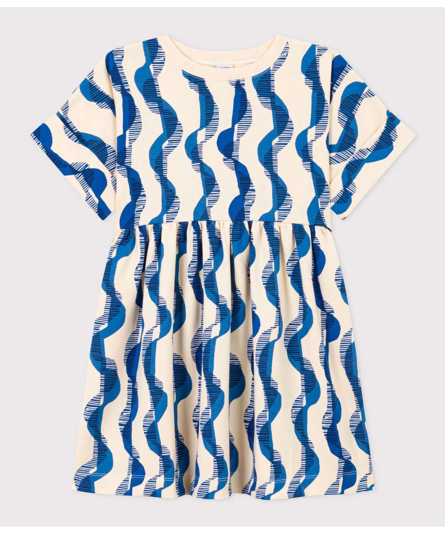 Детское платье с принтом PETIT BATEAU белое