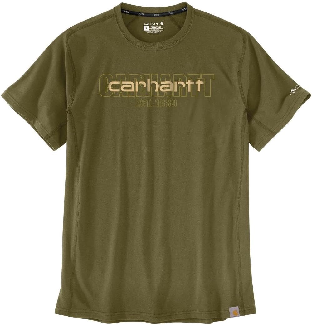 

Carhartt мужская футболка с логотипом, расслабленный крой, средний вес, короткий рукав, Dark Bronzed Green, Зеленый, Carhartt мужская футболка с логотипом, расслабленный крой, средний вес, короткий рукав, Dark Bronzed Green