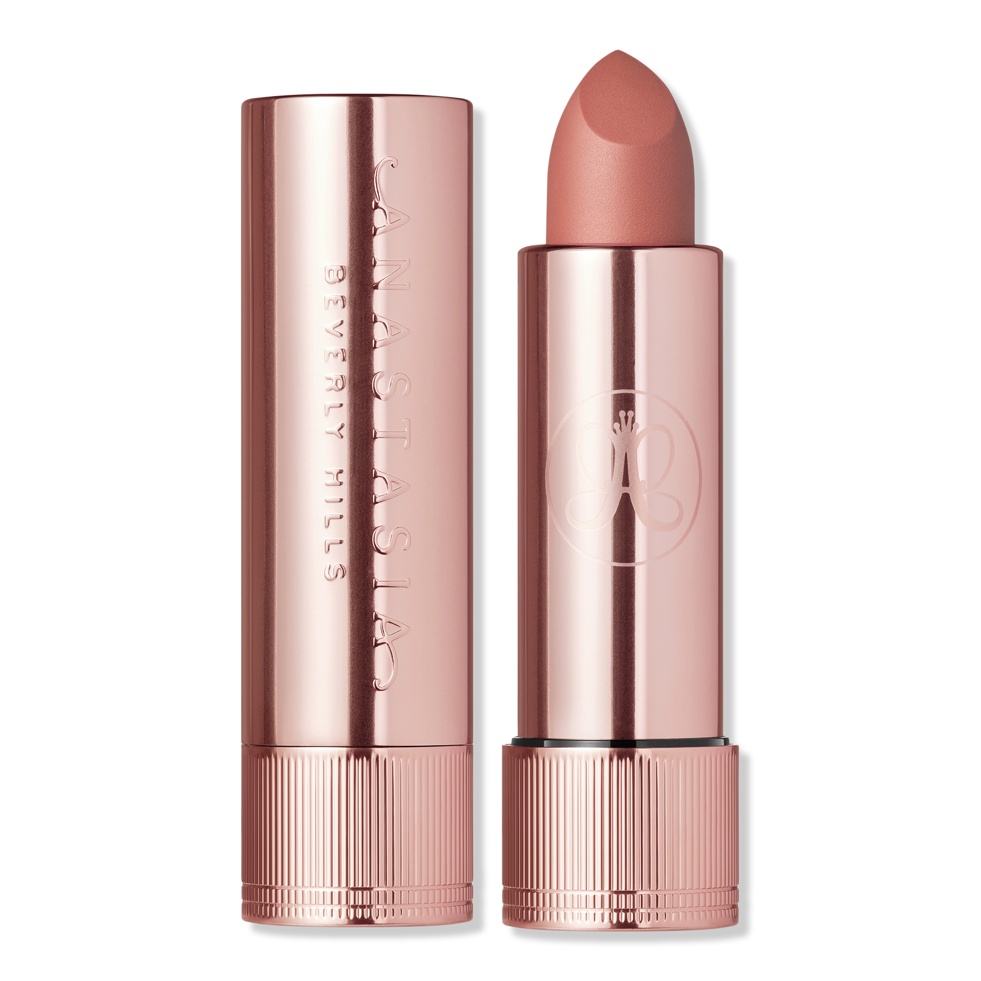 

Матовая и сатиновая бархатная помада с высокой пигментацией Anastasia Beverly Hills, Blush Brown (pinky brown with a matte finish)